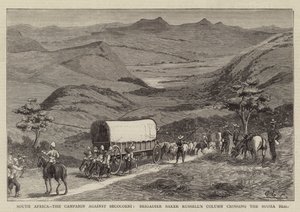 Sudafrica, la campagna contro Secocoeni, la colonna del brigadiere Baker Russell che attraversa il Botha Berg da Charles Edwin Fripp